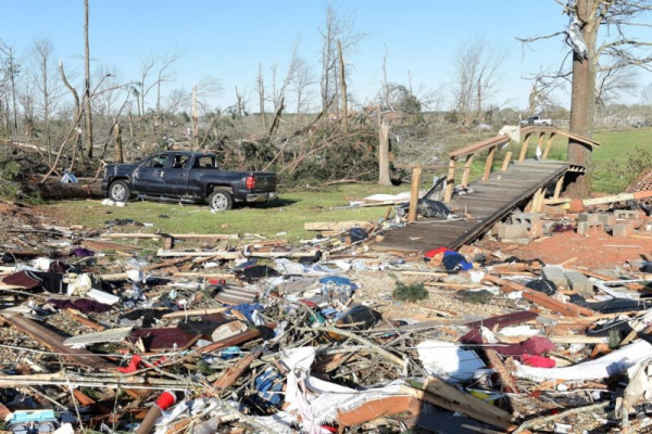 At least 44 dead as tornadoes, wildfires, dust storms strike across U.S.
