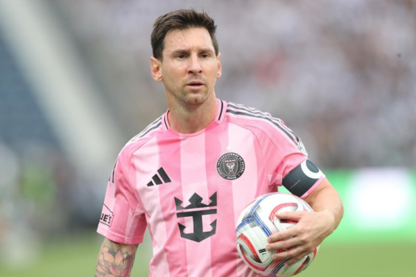 Lionel Messi scores Inter Miami's first goal at Nu Stadium Lionel Messi scores Inter Miami's first goal at Nu Stadium